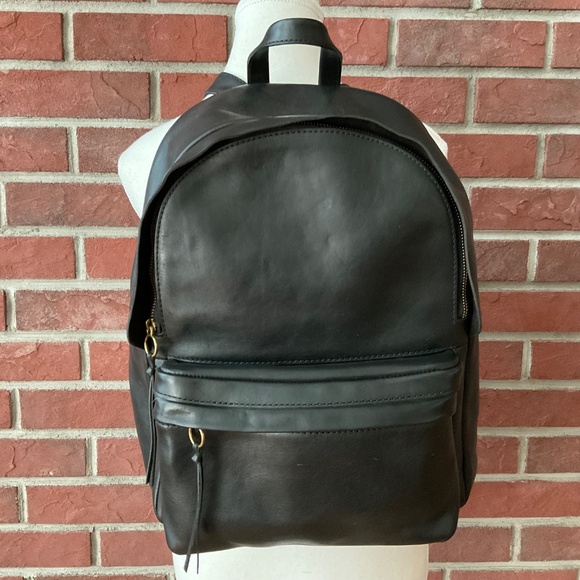 ❤️FLASH SALE❤️Madewell Lorimer Black Leather Backpack NWT - Picture 3 of 16